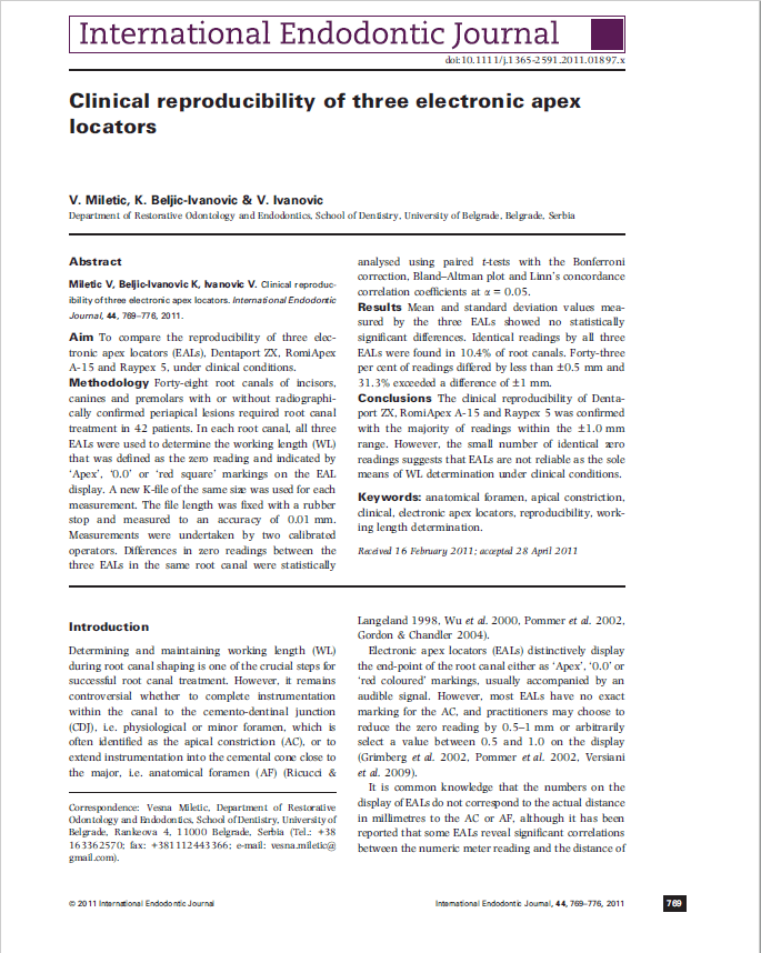 Clinical reproducibility of Three CoverArt